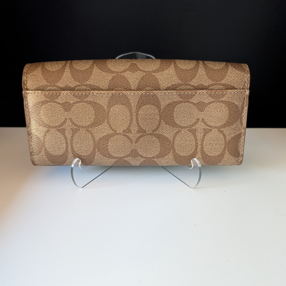Coach Signature Canvas Long Wallet - Picture 2 of 11